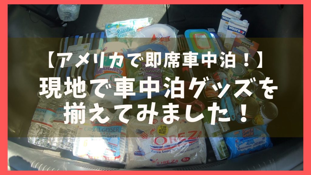 アメリカのレンタカー旅行で揃えた車中泊グッズとその費用解説 オレンジ日誌