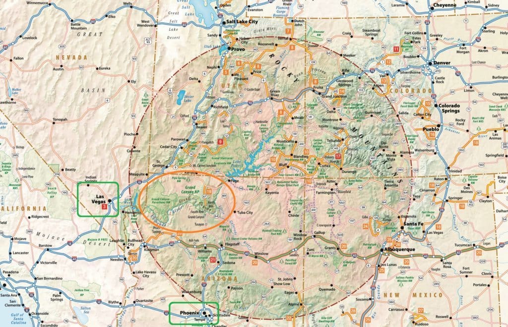 グランドキャニオン 行き方と場所を地図付き解説 コロラド川の歴史とは オレンジ日誌